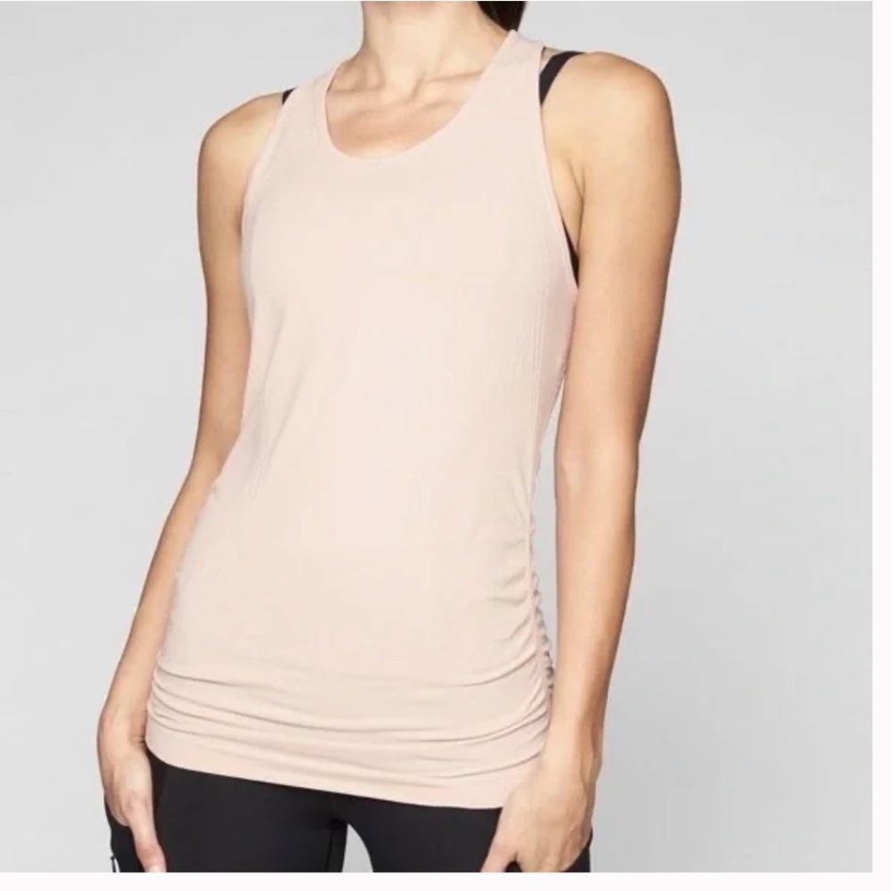 ATHLETA Peach Encore Cinched Racerback Tank Top Size XS